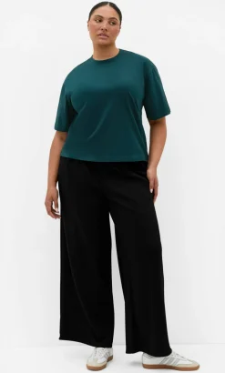 Oversized Crew Neck Tee - deep teal