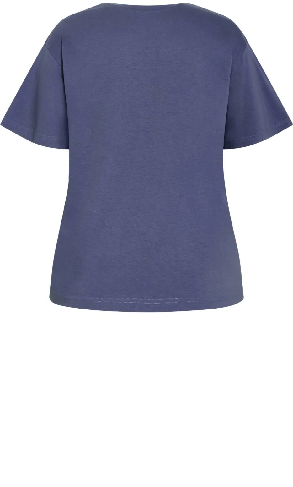 Oversized Crew Neck Tee - dusty indigo