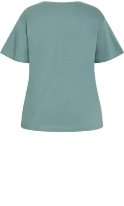 Oversized Crew Neck Tee - dusty sage