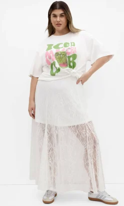 Oversized Matcha Print Tee - ivory