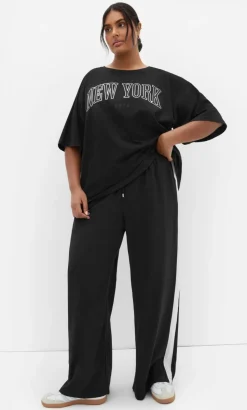 Oversized NY Tee - black
