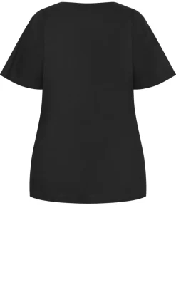 Oversized NY Tee - black