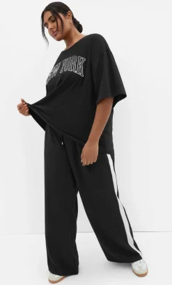 Oversized NY Tee - black
