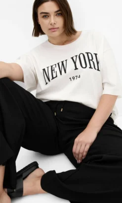 Oversized NY Tee - ivory