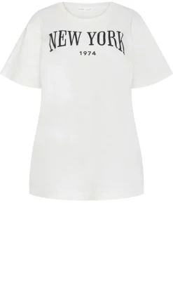 Oversized NY Tee - ivory