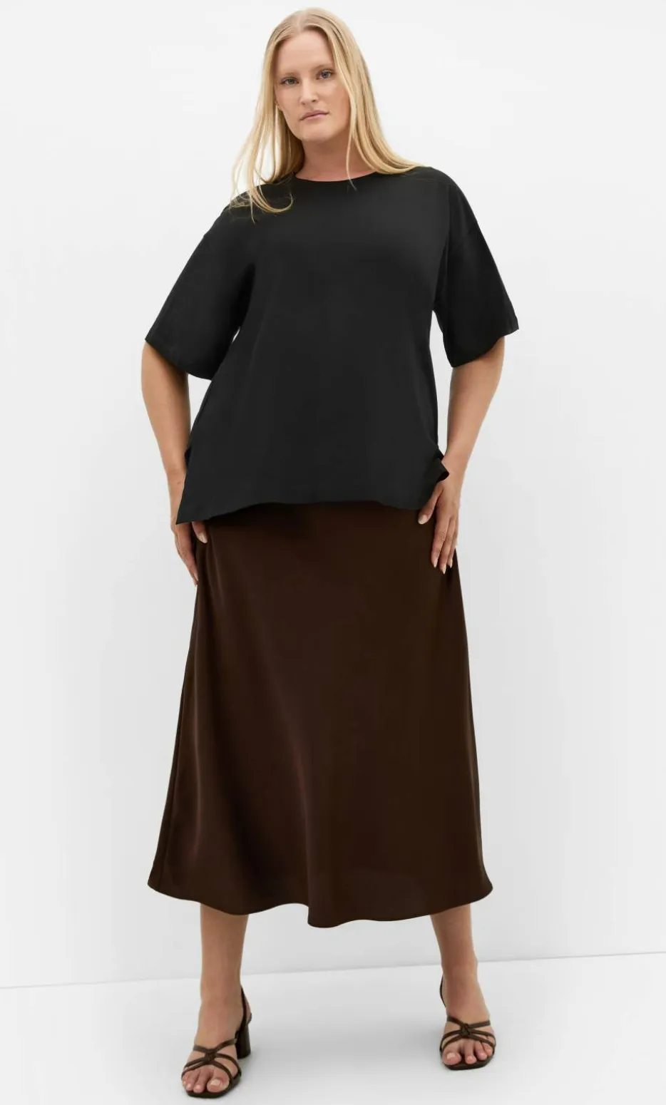 Oversized Split Tee - black