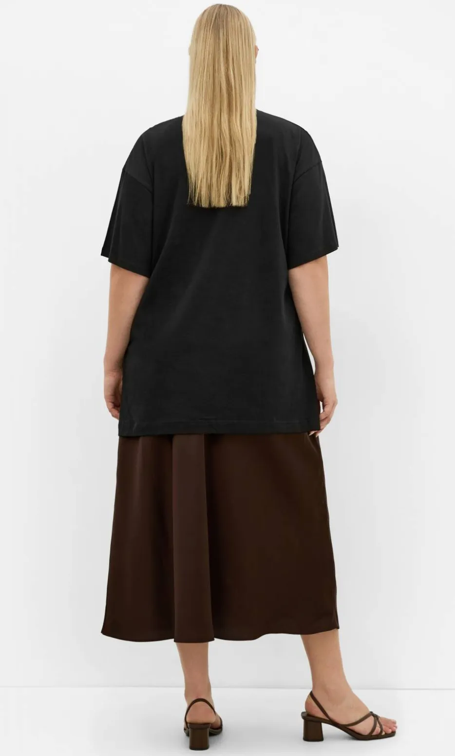 Oversized Split Tee - black