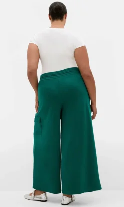 Paige Pocket Wide Leg Track Pant - varsity green