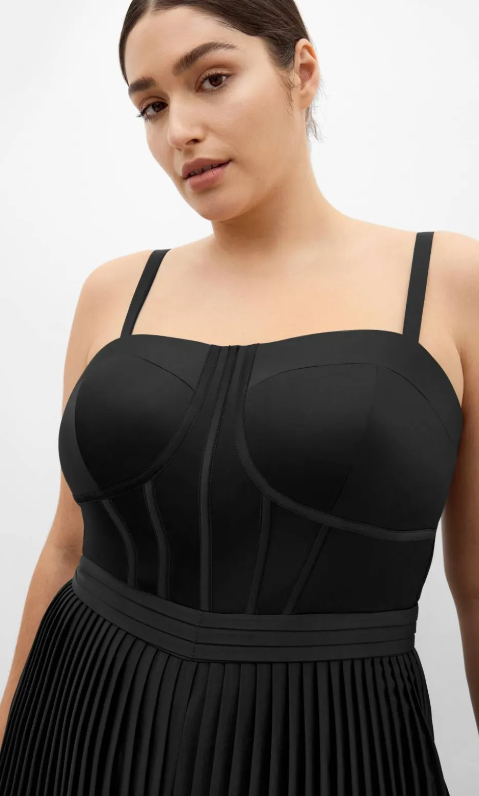 Palazzo Pleat Jumpsuit - black