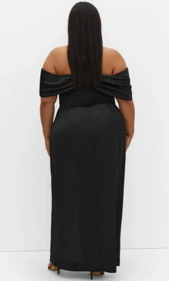 Paloma Off Shoulder Maxi Dress - black