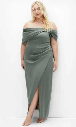 Paloma Off Shoulder Maxi Dress - sage