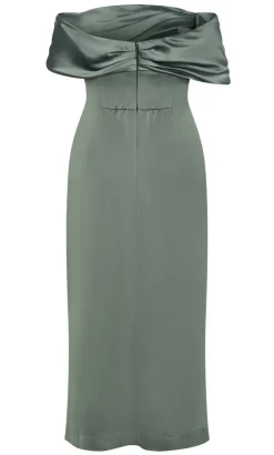 Paloma Off Shoulder Maxi Dress - sage