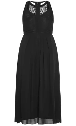Panelled Bodice Maxi Dress - black
