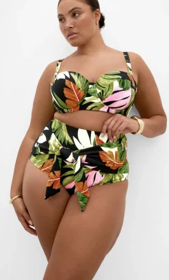 Paradiso Print Bikini Brief - black