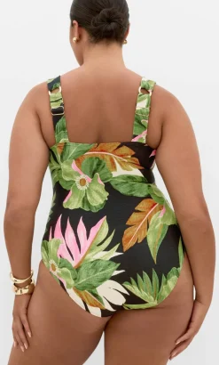 Paradiso Print 1 Piece - black