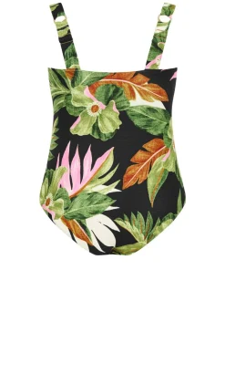 Paradiso Print 1 Piece - black