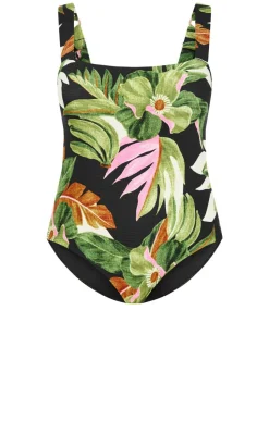 Paradiso Print 1 Piece - black