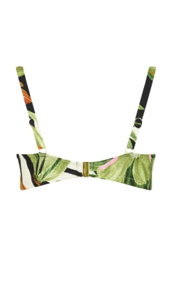 Paradiso Print Underwire Bikini Top - black