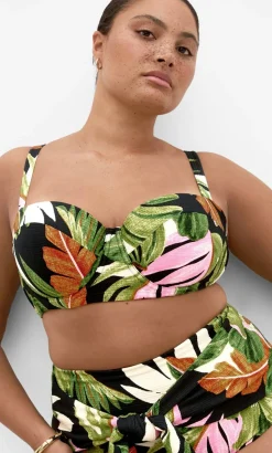Paradiso Print Underwire Bikini Top - black