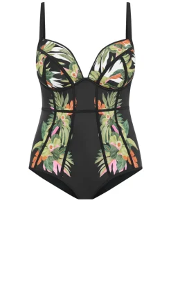 Paradiso Print Underwire 1 Piece - black