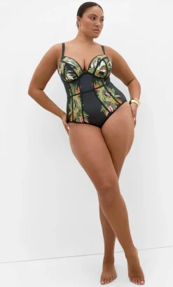 Paradiso Print Underwire 1 Piece - black