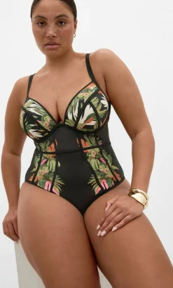 Paradiso Print Underwire 1 Piece - black