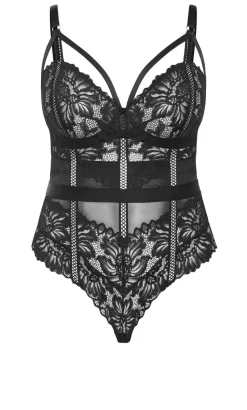Paris Underwire Bodysuit - black