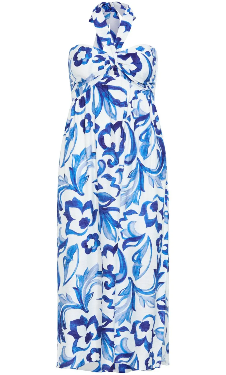 Peta Serene Print Maxi Dress - blue