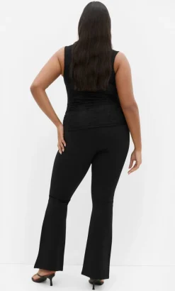 Ponte Flare Leg Pant - black