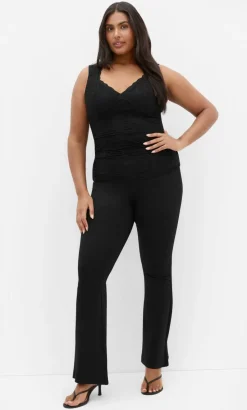 Ponte Flare Leg Pant - black