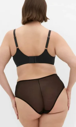 Poppy Hi Waist Cheeky Brief - black