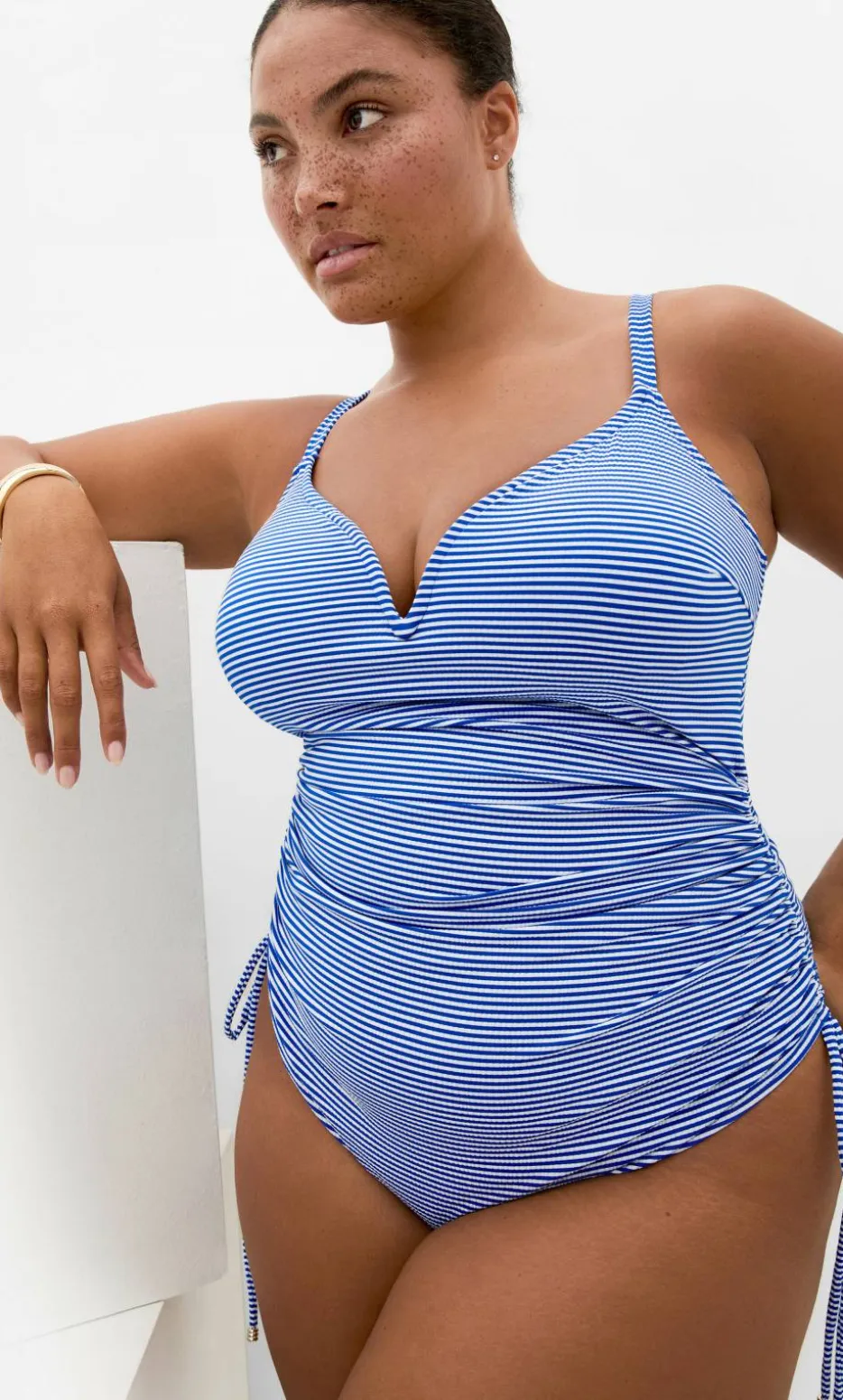 Positano Print 1 Piece - cobalt blue