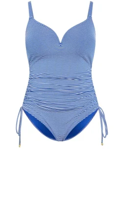 Positano Print 1 Piece - cobalt blue