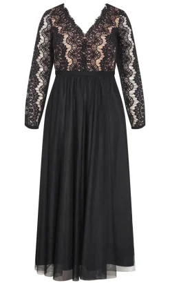 Rare Beauty Lace Maxi Dress - black