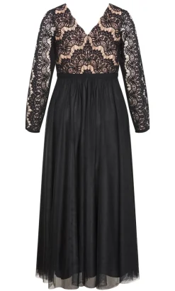 Rare Beauty Lace Maxi Dress - black