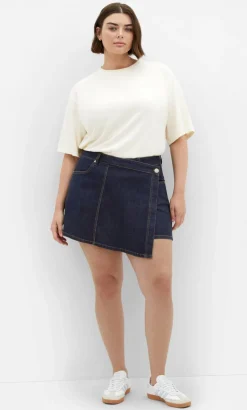 Raya Denim Skort - dark wash