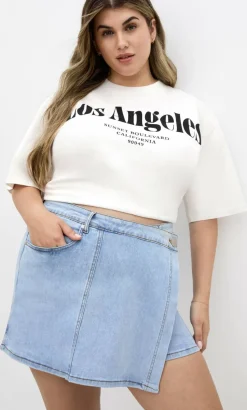 Raya Denim Skort - light wash