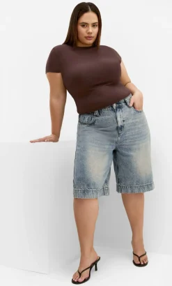Relaxed Fit Jaz Denim Jort - vintage wash