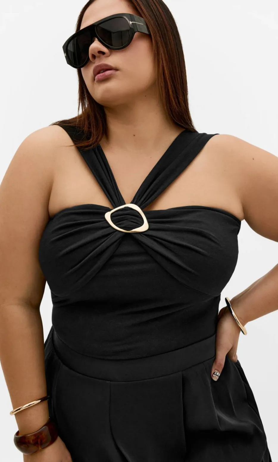 Remi Fashion Detail Bodysuit - black