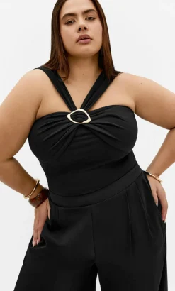 Remi Fashion Detail Bodysuit - black