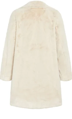Remi Faux Fur Coat - cream