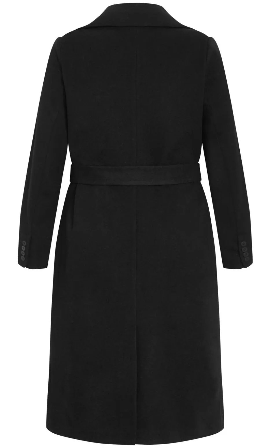 Riley Row Belted Coat - black