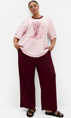Rodeo Oversized Cotton Tee - rose
