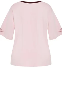 Rodeo Oversized Cotton Tee - rose