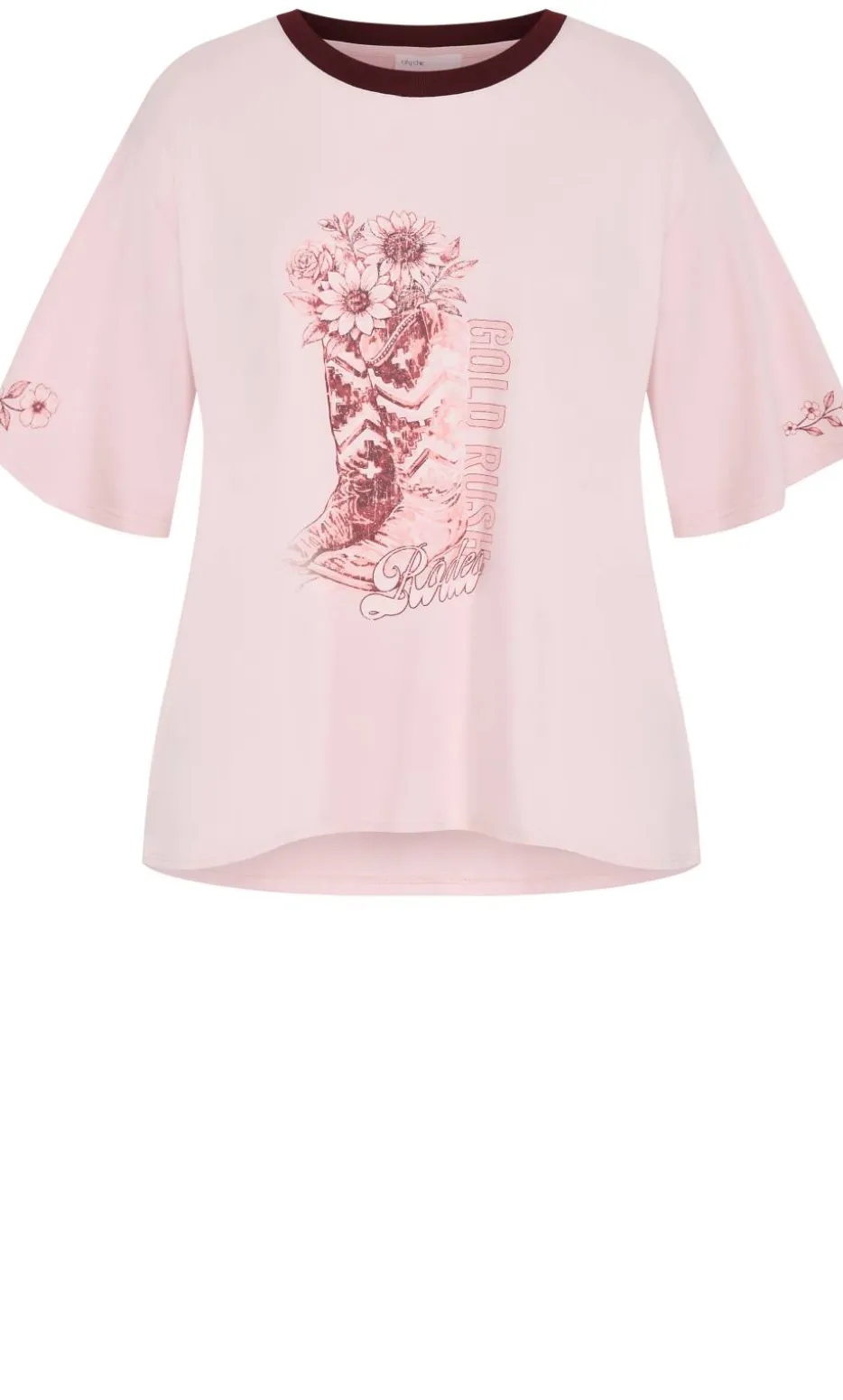 Rodeo Oversized Cotton Tee - rose