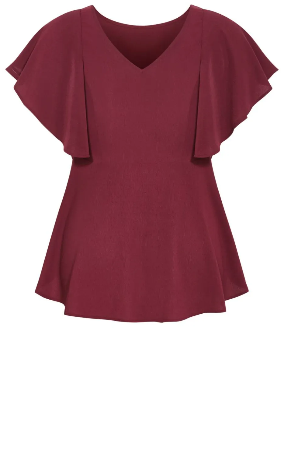 Romantic Mood Peplum Top - berry