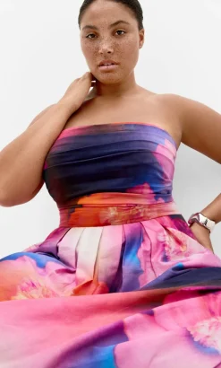 Rosalee Sleeveless Print Maxi Dress - indigo multi