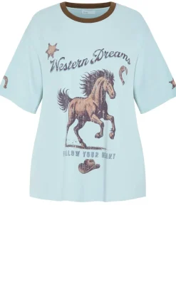 Run Free Oversized Cotton Tee - peppermint