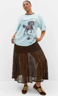 Run Free Oversized Cotton Tee - peppermint