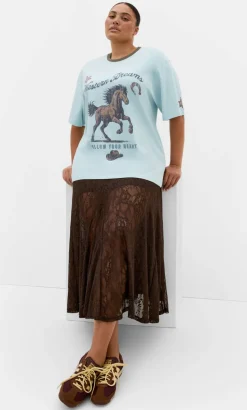 Run Free Oversized Cotton Tee - peppermint